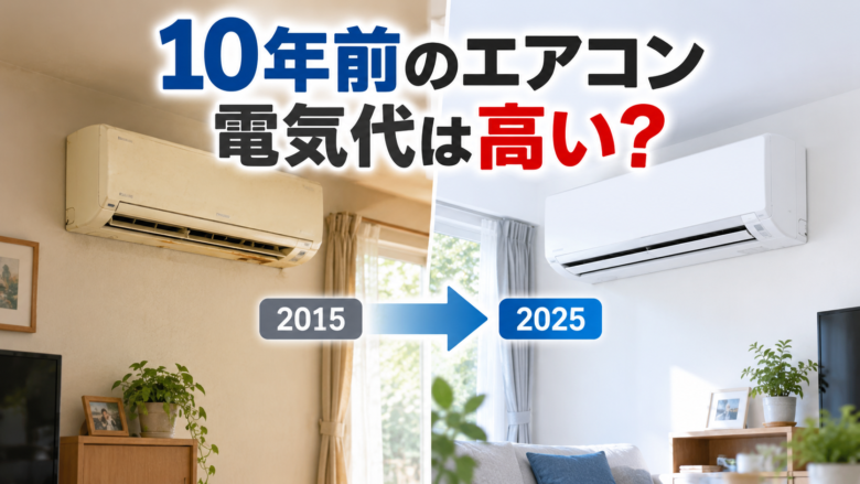 10年前のエアコンと現在のエアコンの電気代を比較