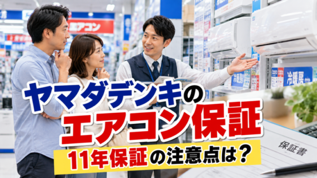 ヤマダデンキのエアコン11年保証の注意点