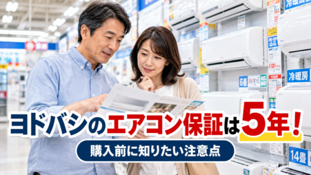 ヨドバシカメラのエアコン5年保証と購入前の注意点