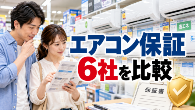 家電量販店6社のエアコン長期保証を比較