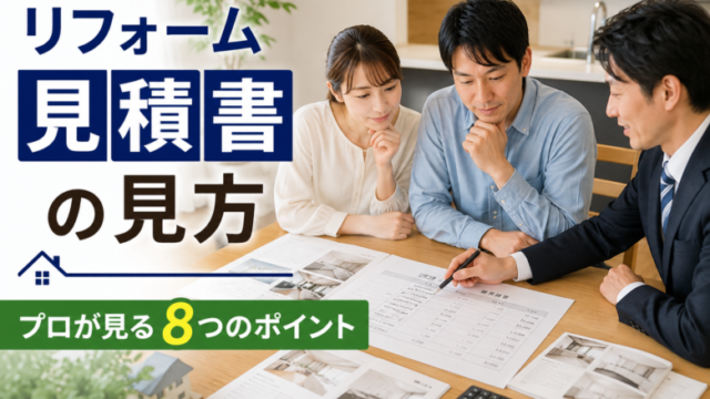 リフォーム見積書の見方をプロが解説する8つのチェックポイント