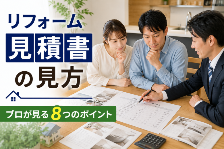 リフォーム見積書の見方をプロが解説する8つのチェックポイント