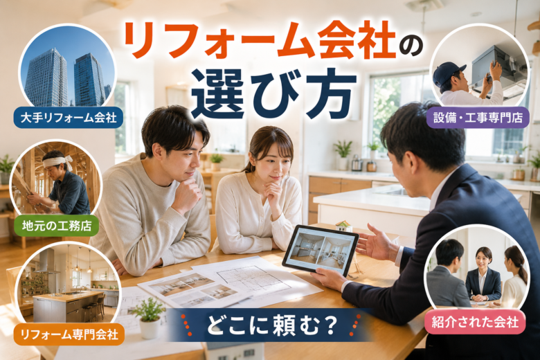 リフォーム会社の選び方を大手・工務店・専門店・紹介会社で比較