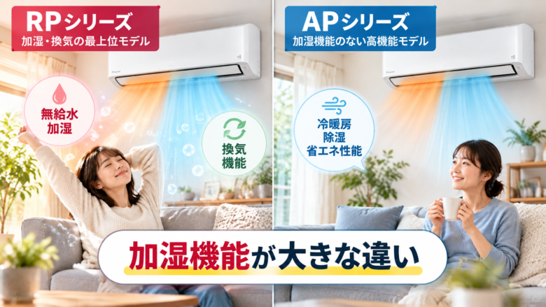 ダイキン2027年RPシリーズとAPシリーズの加湿・換気機能の違い